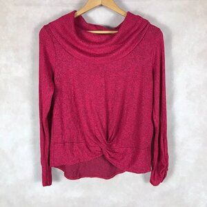 Red Cowl Neck Sweater Juniors NEW Size Large